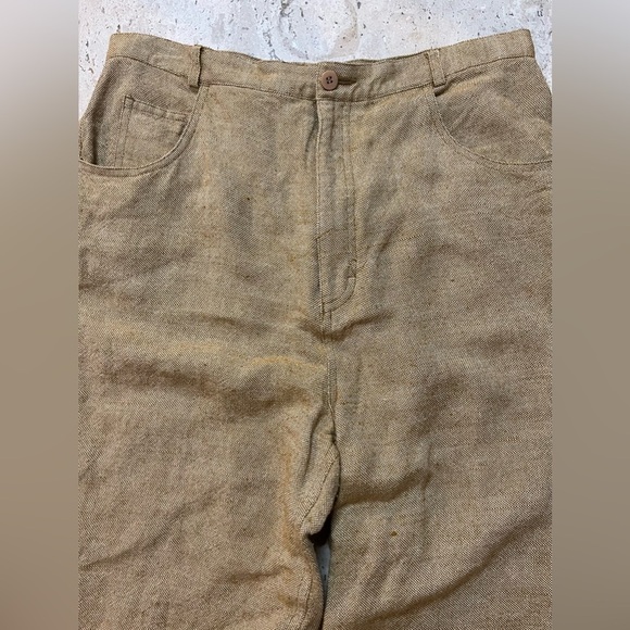 Vintage Y2K Linen Doncaster Pants Size 10 - Picture 4 of 5